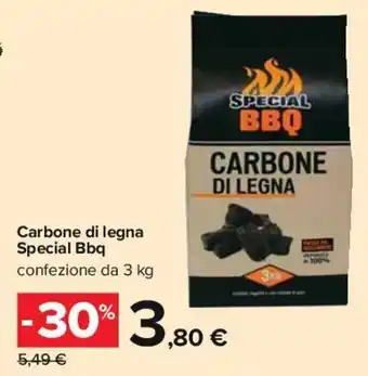 Carrefour Carbone di legna Special Bbq confezione da 3 kg offerta