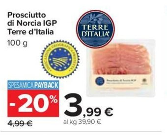 Carrefour Prosciutto di Norcia IGP Terre d'Italia 100 g offerta