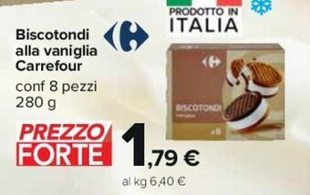 Carrefour Biscotondi alla vaniglia Carrefour conf 8 pezzi 280 g offerta