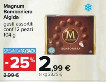 Carrefour Magnum Bomboniera Algida gusti assortiti conf 12 pezzi 104 g offerta