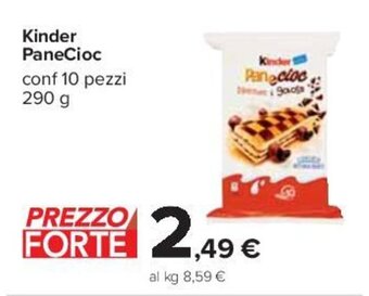 Carrefour Kinder PaneCioc conf 10 pezzi 290 g offerta