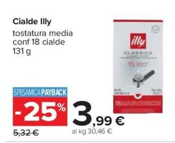 Carrefour Cialde Illy tostatura media conf 18 cialde 131 g offerta