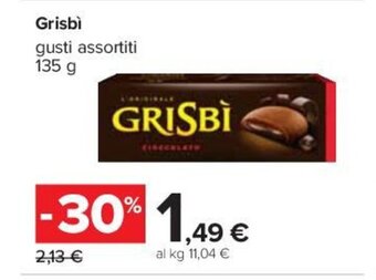 Carrefour Grisbi gusti assortiti 135 g offerta