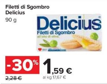 Carrefour Filetti di Sgombro Delicius 90 g offerta