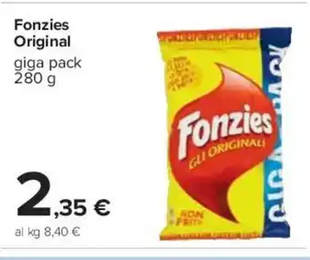 Carrefour Fonzies Original giga pack 280 g offerta