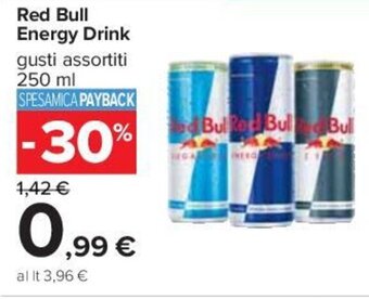 Carrefour Red Bull Energy Drink gusti assortiti 250 ml offerta