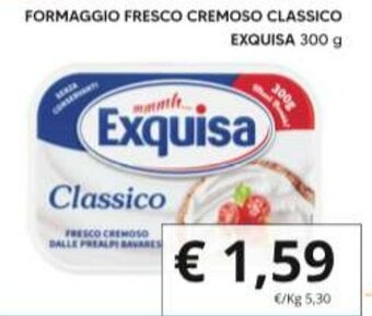 FORMAGGIO FRESCO CREMOSO CLASSICO EXQUISA 300 g