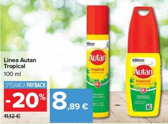 Carrefour Linea Autan Tropical 100 ml offerta