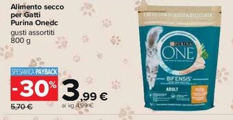Carrefour Alimento secco per Gatti Purina Onedc gusti assortiti 800 g offerta