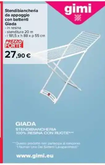 Stendibiancheria da appoggio con battenti Giada - in resina - stenditura 20 m - l 181,5 x h 88 x p 55 cm