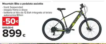 Carrefour Mountain Bike a pedalata assistita offerta
