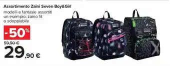Carrefour Assortimento Zaini Seven Boy&Girl offerta