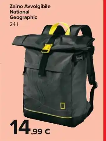 Carrefour Zaino Avvolgibile National Geographic 24 l offerta