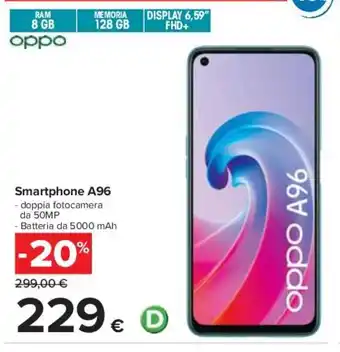 Carrefour oppo Smartphone A96 offerta