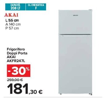 Carrefour Frigorifero Doppi Porta ΑΚΑΙ AKFR247L offerta