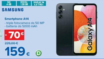 Carrefour SAMSUNG Smartphone A14 offerta