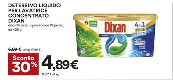 Coop Dixan Detersivo Liquido Per Lavatrice Concentrato offerta
