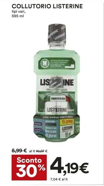 Coop Listerine Collutorio offerta