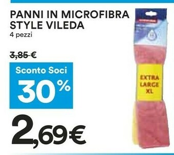 Coop Vileda Panni In Microfibra Style offerta