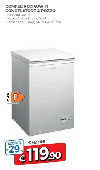 Famila Comfeè RCC140WH1 Congelatore A Pozzo offerta