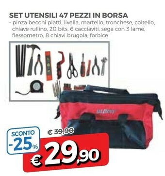 Famila Set Utensili 47 Pezzi In Borsa offerta
