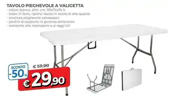 Tavolo Pieghevole A Valigetta