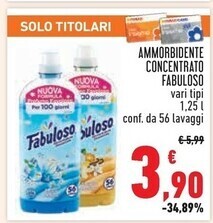 Conad Fabuloso ammorbidente concentrato offerta