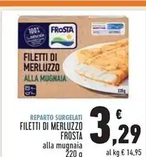 Conad Frosta filetti di merluzzo offerta