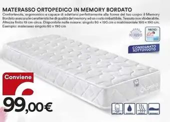 Materasso ortopedico in memory bordato