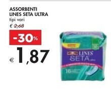 Bennet Lines assorbenti seta ultra offerta