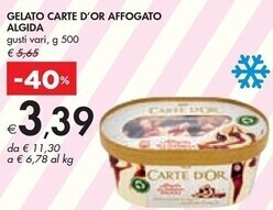 Bennet Algida gelato carte d'or affogato offerta