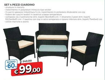 Famila Set 4 Pezzi Giardino offerta