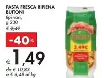 Bennet Buitoni pasta fresca ripiena offerta