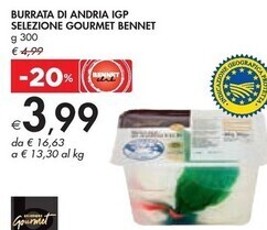 Bennet Selezione gourmet bennet - burrata di andria igp offerta