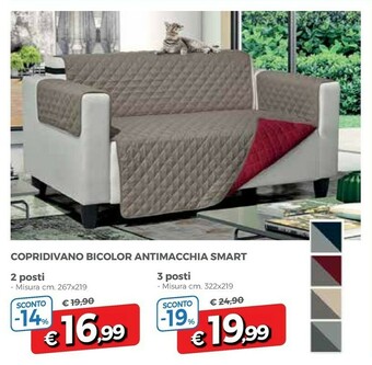 Famila Copridivano Bicolor Antimacchia Smart offerta