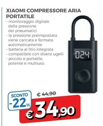Famila Xiaomi Compressore Aria Portatile offerta