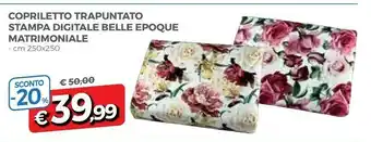 Famila Copriletto Trapuntato Stampa Digitale Belle Epoque Matrimoniale offerta