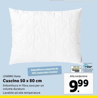 Lidl Livarno home cuscino 50 x 80 cm offerta