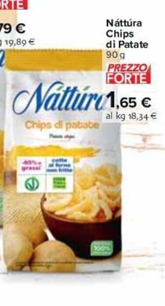 Carrefour Náttúra Chips di Patate 90 g offerta