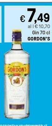 Iper La Grande Gordon's London Dry Gin 700 G(ml) offerta