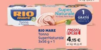 Carrefour RIO MARE Tonno SuperNaturale 3x56 g + 1 offerta