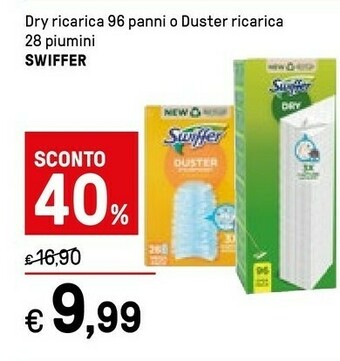 Iper La Grande Swiffer Dry Ricarica 96 Panni O Duster Ricarica 28 Piumini offerta