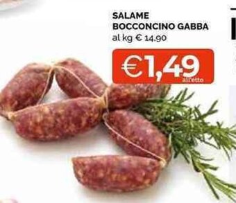 Mercatò Local SALAME BOCCONCINO GABBA offerta