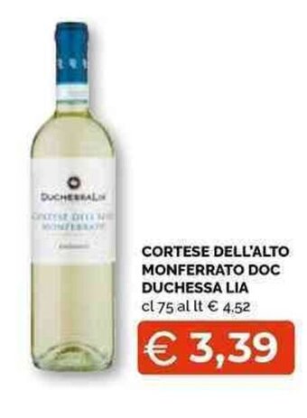 CORTESE DELL'ALTO MONFERRATO DOC DUCHESSA LIA cl 75