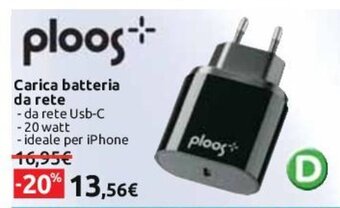 Carrefour ploos Carica batteria da rete offerta