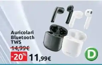 Carrefour Auricolari Bluetooth TWS offerta