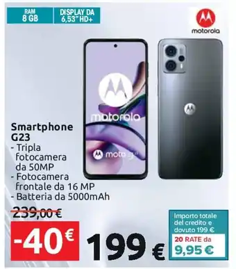 Carrefour motorola Smartphone G23 offerta