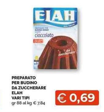 Mercatò Local PREPARATO PER BUDINO DA ZUCCHERARE ELAH VARI TIPI gr 88 offerta