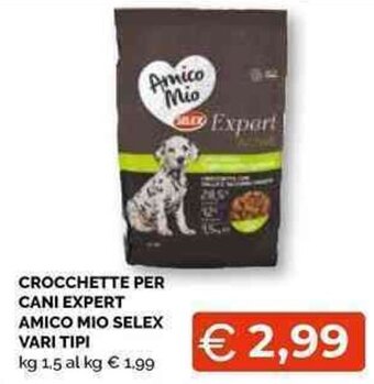 CROCCHETTE PER CANI EXPERT AMICO MIO SELEX VARI TIPI kg 1,5