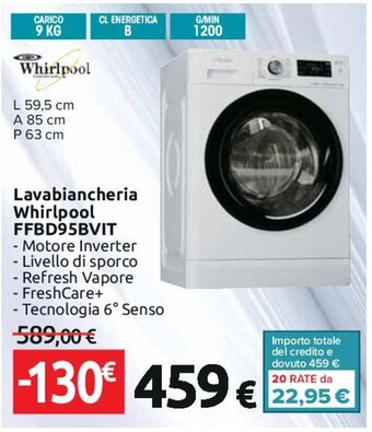 Lavabiancheria Whirlpool FFBD95BVIT